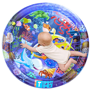 Tt Tummytimez Multistage Tummy Time Water Mat, Premium Inflatable Activity Center Promoting Baby Motor And Sensory Development,