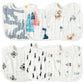 Zainpe 6Pcs Muslin Cotton Baby Christmas Bibs Xmas Tree Snowflake Bear Bib Adjustable Neutral Burp Cloths With 6 Absorbent Soft