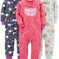 Simple Joys by Carters Baby 3-pack Snug-fit Footless Cotton Pajamas, sweets/floral/kitty, 6-9 Months