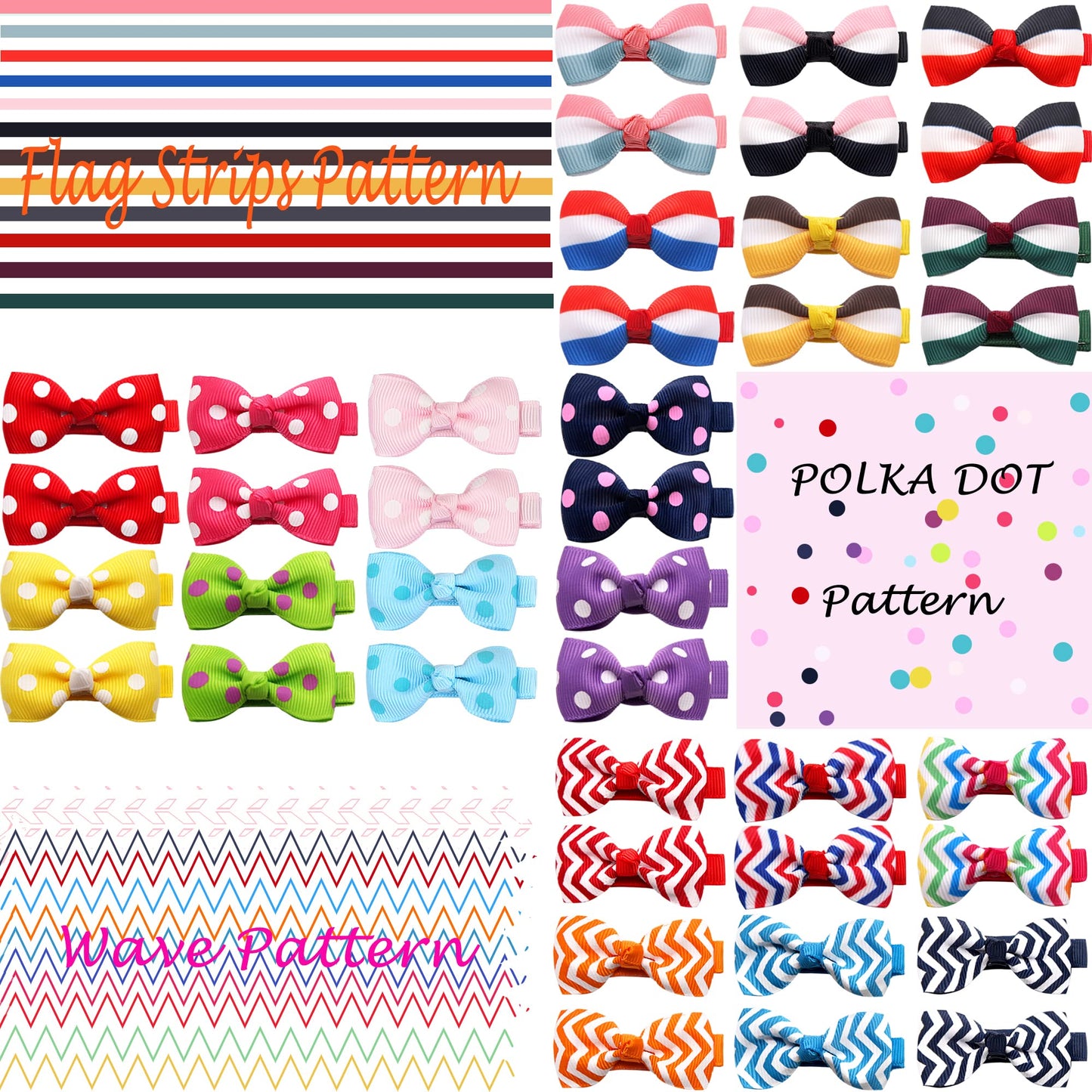 C  LLOT Baby Hair Clips Baby Girls Fully Lined Bows Pins Tiny 1.6 Hair Bows Alligator Clips for Baby Girls Infants Toddlers Hair