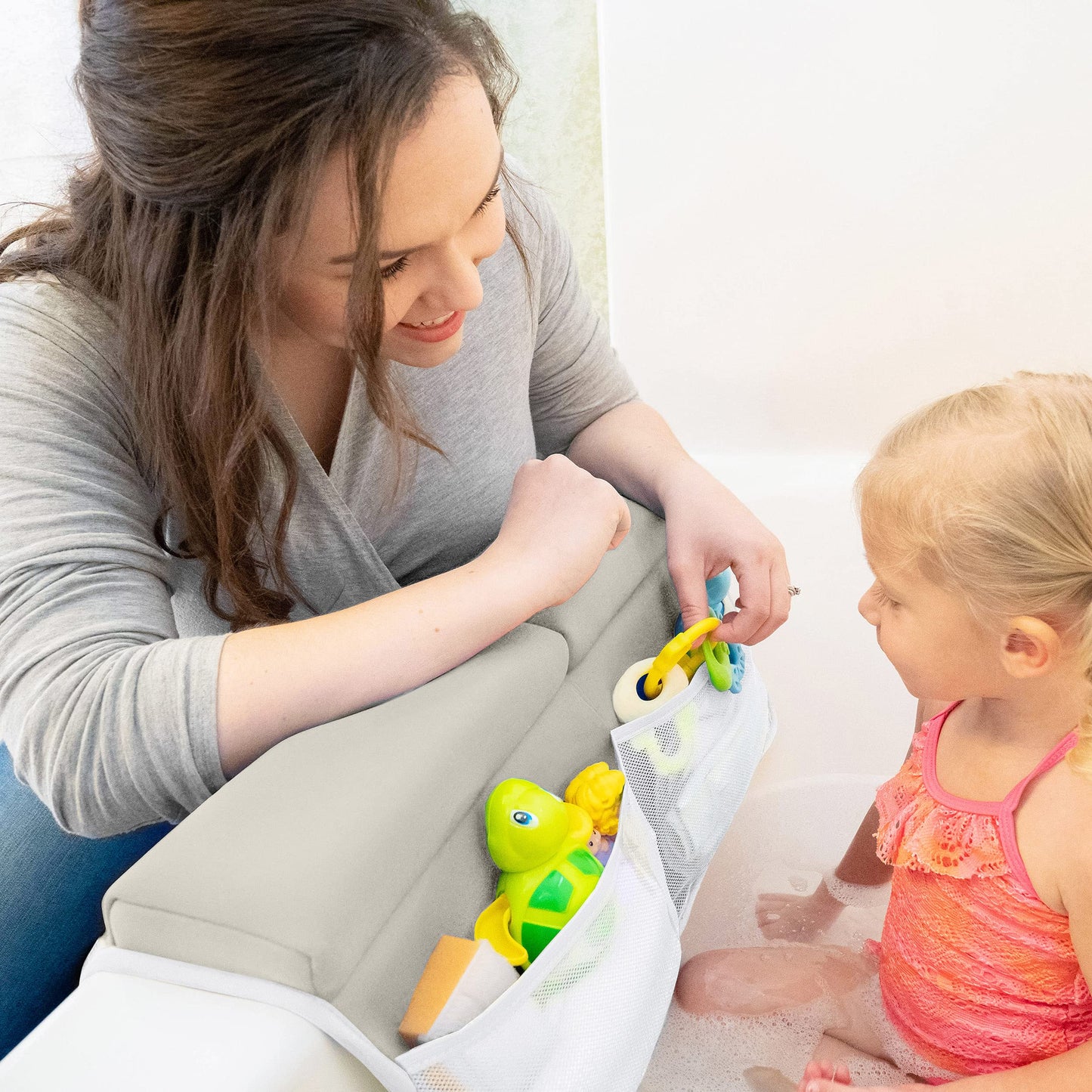 Bath Kneeler With Elbow Rest Pad Set, 1.75 Inch Thick Kneeling Pad And Elbow Support For Knee Arm Support, Large Bathtub Kneelin