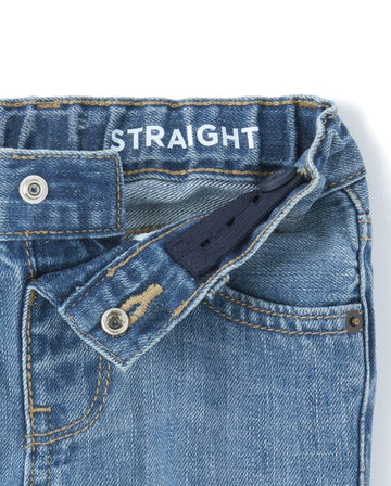 The Children'S Place Baby Boys And Toddler Basic Straight Leg Jeans, Carbon Wash/Dk Juptier 2 Pack, 6-9 Months Us