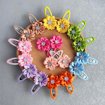 Elesa Miracle 28Pcs Baby Girl Hair Clips Kids Little Girls Boutique Grosgrain Ribbon Flower Hair Bows Clips