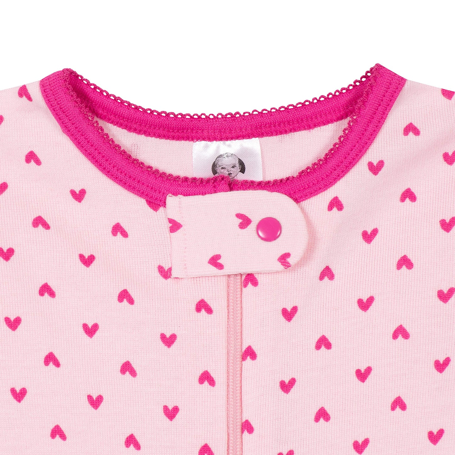 Gerber Baby Girls' 2-Pack Footed Pajamas, Rainbows Pink, 9 Months