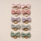 Baby Toddler Little Girls Hair Ties With Linen Bows, 20 Pcs No Damage Elastic Nylon Ponytail Holders Scrunchies For Girls, Small