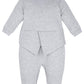 Lilax Baby Boy Gentleman Tuxedo Footie Christmas Holiday Outfit With Bow Tie (Newborn, Grey)