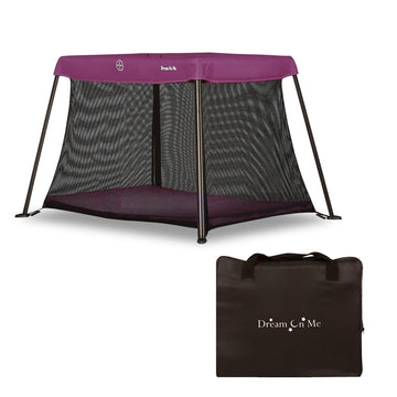 Dream On Me Travel Light Playard in Pink, Lightweight, Portable and Easy to Carry Baby Playard, Indoor and Outdoor - With a Soft