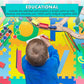 ProSource Kids Puzzle Alphabet, Numbers, 36 Tiles and Edges Play Mat, 12x12, Abc & 123