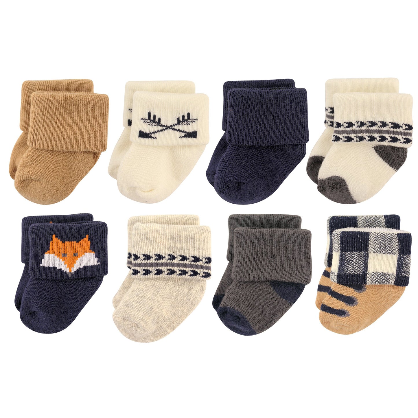 Hudson Baby Baby Boys Cotton Rich Newborn And Terry Casual Socks, Forest, 0-6 Months Us