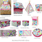 Bacati - 100% Cotton Percale Soft Breathable Fabrics Nap Mat with Pillow for Toddler Girls, Measures 50 x 20 x 1.5 Inches, Ideal