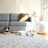 Cushmat Stylish Reversible Foam Play Mat (Large, Luxe Dark - Gray Star) - Soft, Waterproof, Durable Play Mat For Infants, Babies