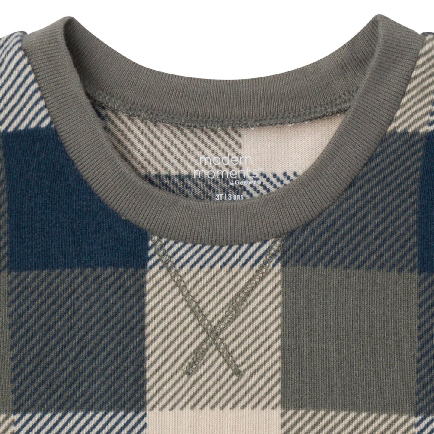 Modern Moments By Gerber Baby Hacci Snug Fit 2-Piece Pajama Set, Dark Green Plaid, 18 Months