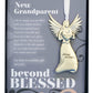 Beautiful Silver Finish Metal Angel With Beyond Blessed Poem - Gift For New Grandparents On Birth Of Grandchild