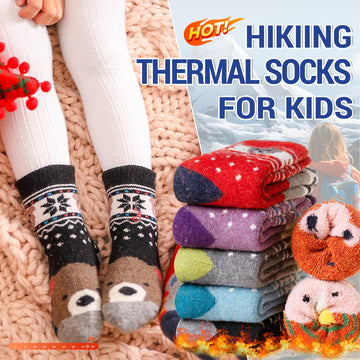 Eocom 6 Pairs Children'S Winter Warm Wool Animal Crew Socks Kids Boys Girls Socks (6 Pairs Bear, 8-12 Years)