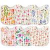 Zainpe 6Pcs Snap Muslin Cotton Baby Bibs Flowers Pattern Infants Feeding Bib Adjustable Machine Washable Girls Burp Cloths Unise