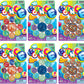 2CHILL Hi Bounce Super Bouncy Balls (6 Pack, 9 Balls Each) Colorful Bouncing Rubber Balls for Kids. Cool Party Favors for Kids. 