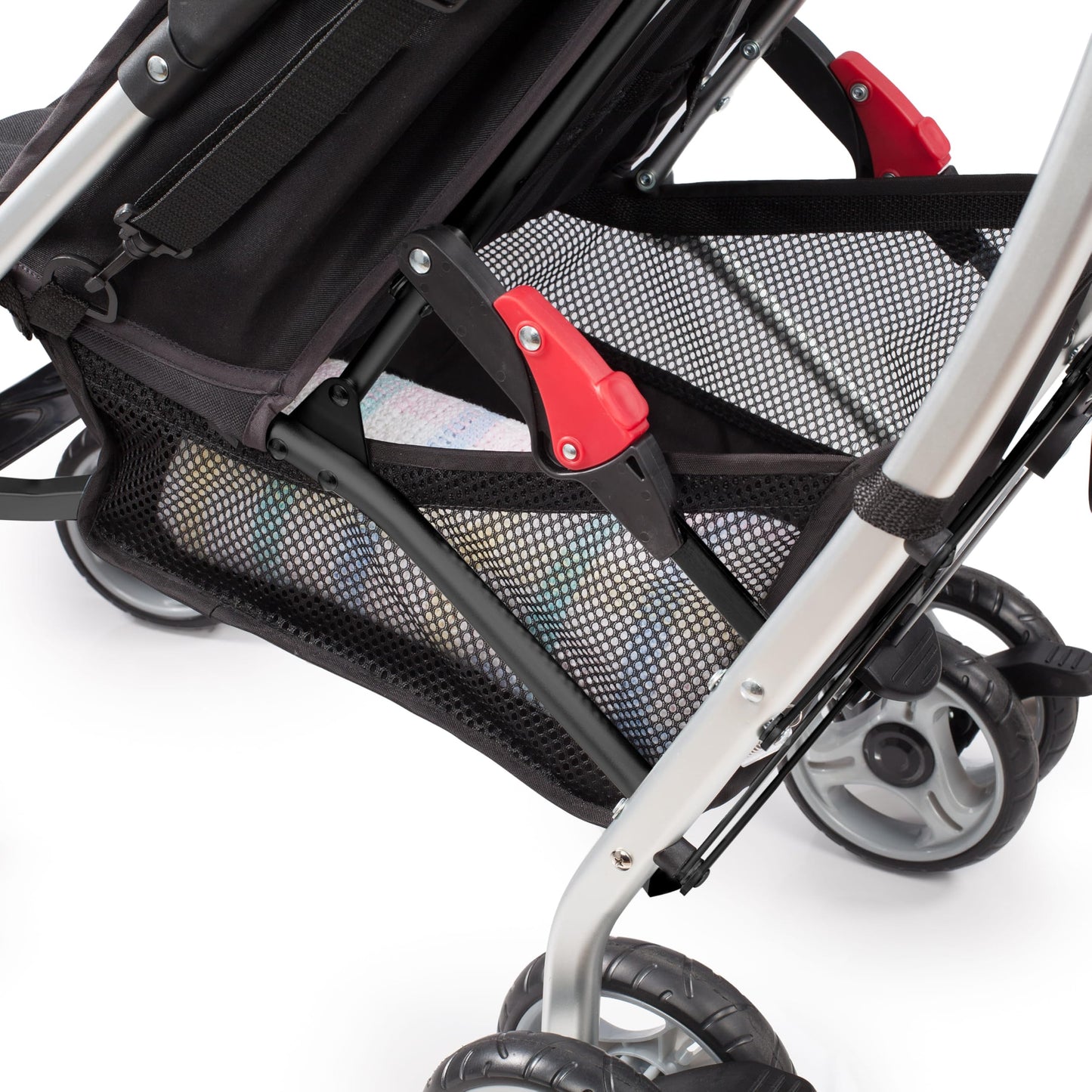 Summer Infant 3Dlite Convenience Stroller, Black - Lightweight Stroller With Aluminum Frame, Large Seat Area, Mesh Siding, 4 Pos