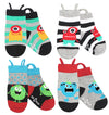 Ez Sox Toddler Socks Easy Pull Up Loops, 3-5 Yrs, Monsters