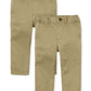 The Children'S Place Baby Boys' And Toddler Stretch Skinny Chino Pants, Flax 2-Pack, 12-18 Months