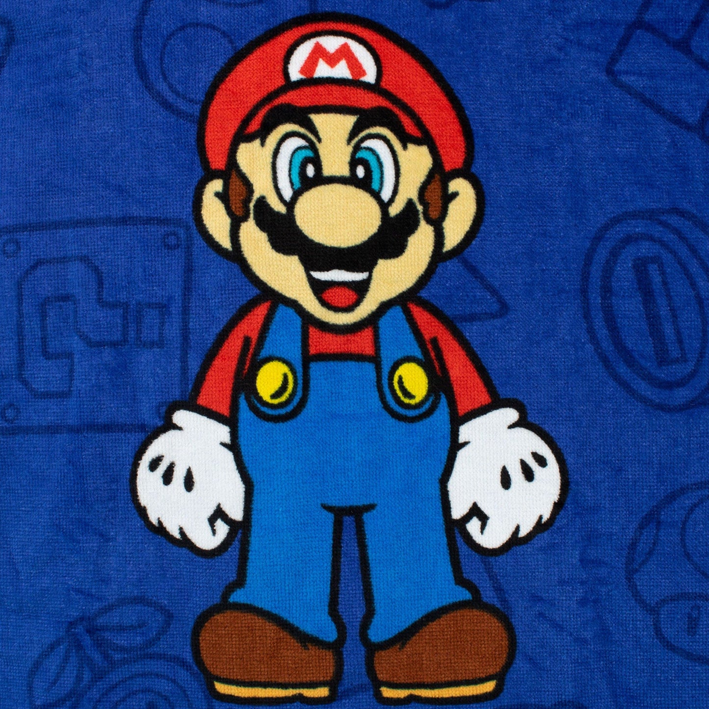 Super Mario Boys Gaming Hooded Towel Poncho Swimwear For Kids One Size Blue