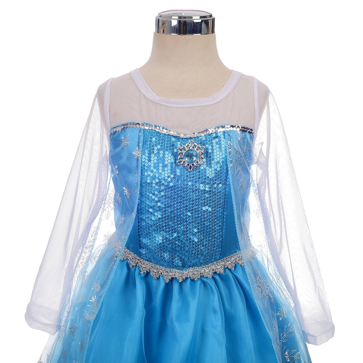 Dressy Daisy Girls' Ice Princess Dress Costume Birthday Halloween Christmas Fancy Party Dresses With Cape Draping Size 4T Style