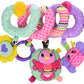 Infantino Stretch & Spiral Activity Toy - Textured Play Activity Toy for Sensory Exploration and Engagement, Ages 0 and Up, Pink