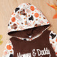 Tuemos Baby Boy'S My First Halloween Pumpkin Print Hoodie Outfit, Brown Turky, 9-12 Months