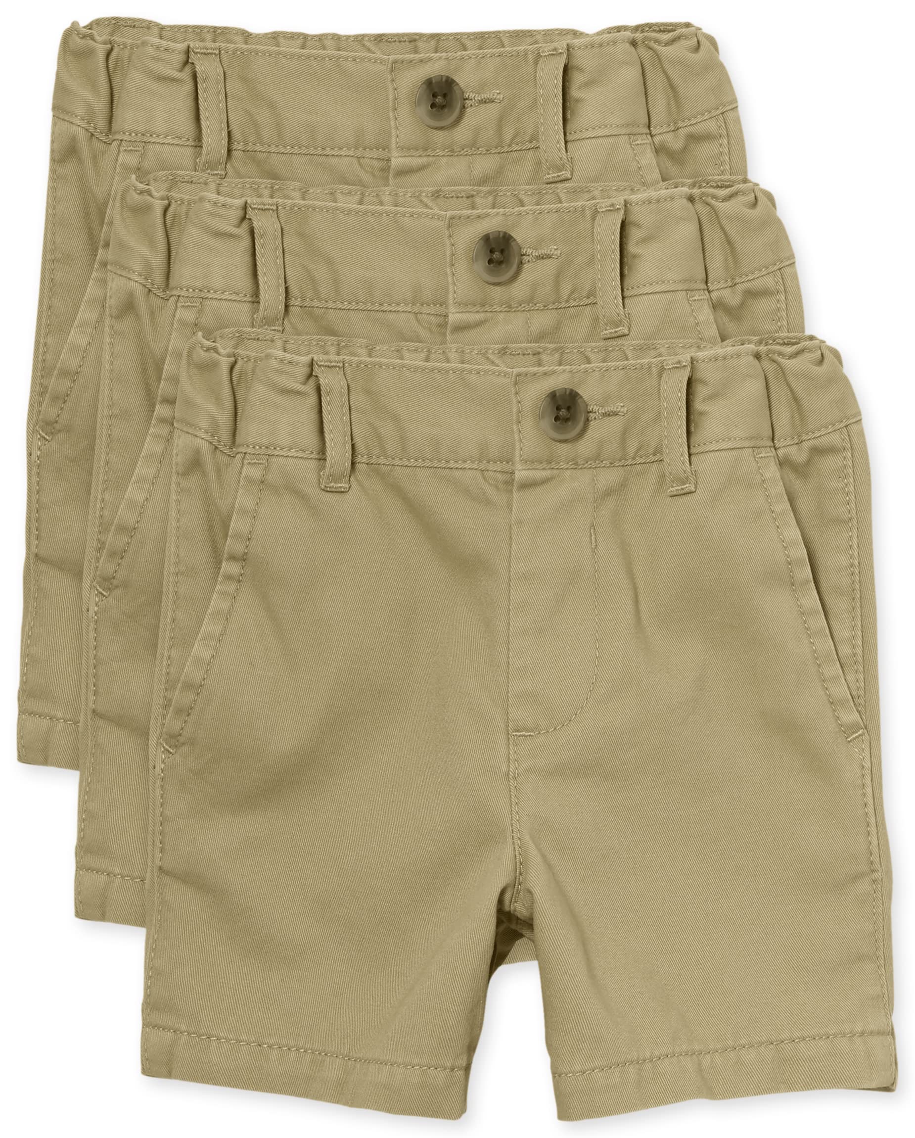 The Children'S Placethe Children'S Place Baby And Toddler Boys Stretch Chino Shorts3 Packflax12-18 Months