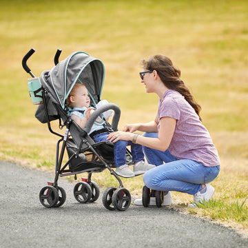 Dream On Me Vista Moonwalk Baby Stroller In Mint, Lightweight Infant Stroller With Compact Fold, Multi-Position Recline Umbrella