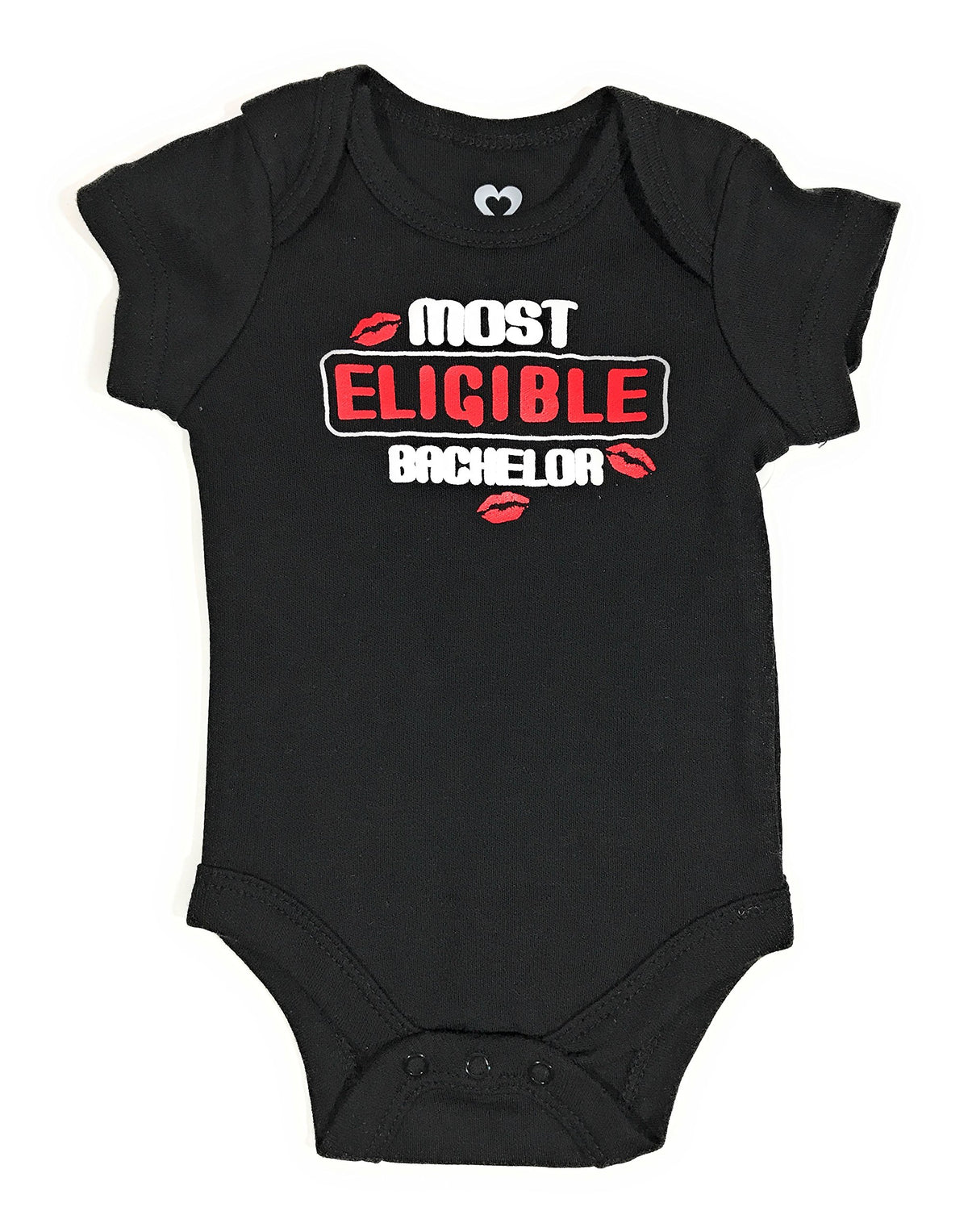 Topsville, Inc. Assorted Love & Heart Boys & Girls ValentineS Day Bodysuit Outfit (03 Months, Most Eligible Bachelor)