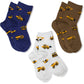 Jefferies Socks Little Boys' Construction Triple Treat Socks 3 Pair Pack, Putty, X-Small