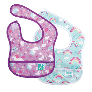 Bumkins Bibs, For Baby Girl Or Boy, Infant 3-9 Mos, Essential Must Have For Eating, Feeding, Baby Led Weaning, Mess Saving Water