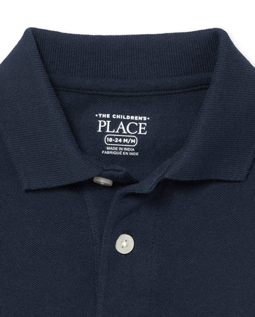 The Children'S Place Baby Boys And Toddler Boys Short Sleeve Pique Polo, Nautico, 3T