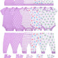 Abecue Baby Girl Layette Essentials Sets Infant Gift Newborn Clothes Set Mediumorchid 3-6 Months