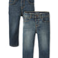 The Children'S Place Baby Boys And Toddler Stretch Straight Leg Jeans, Aged Indigo/Lt Med Stone 2 Pack, 18-24 Months Us