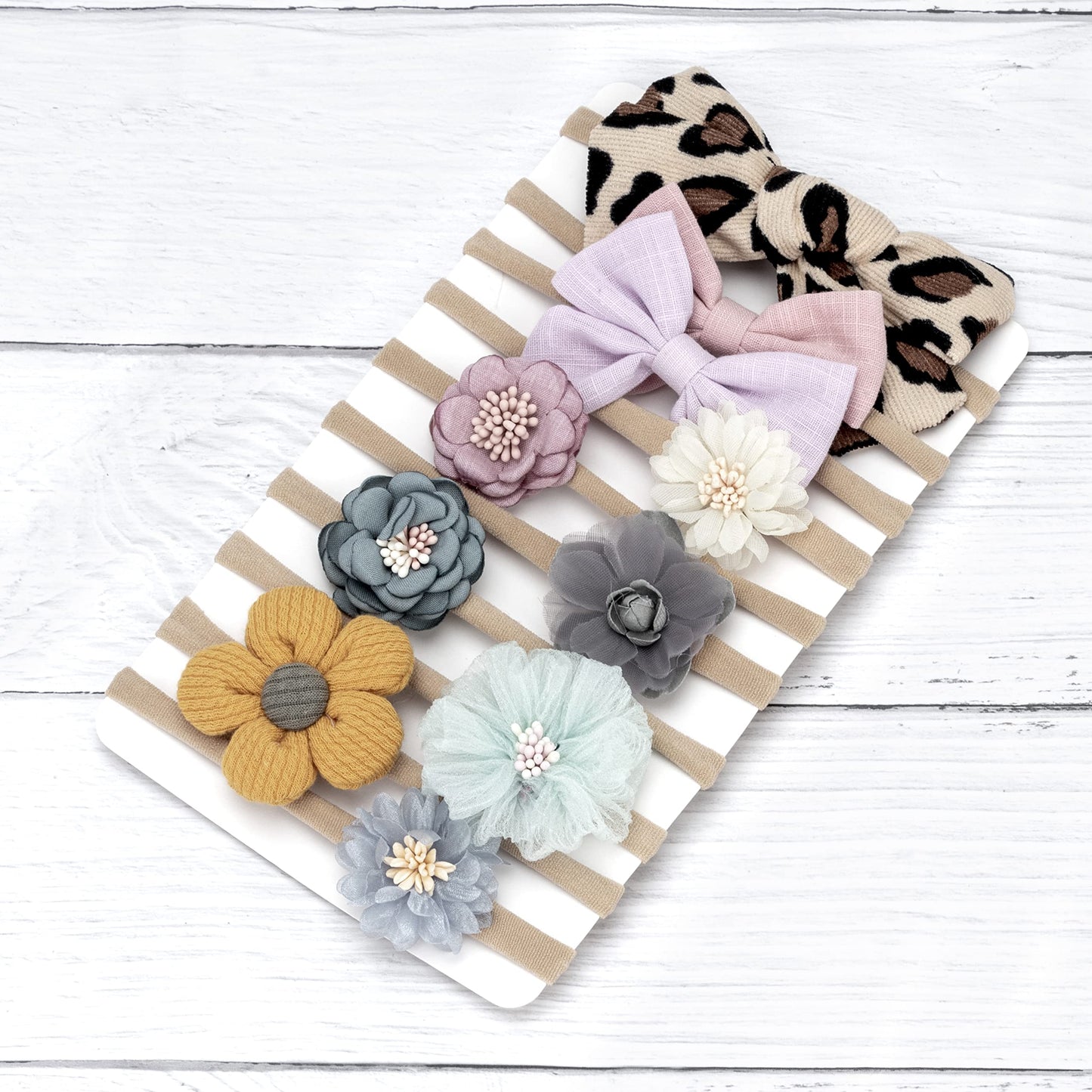 Aqokka Baby Girl Headbands With Bows Soft Nylon Newborn Toddler Hairbands Handmade Baby Hair Accessories For Infant Girls Kids