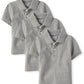 The Children'S Place Baby Boy'S Multipack Short Sleeve Pique Polos, Smoke 3-Pack