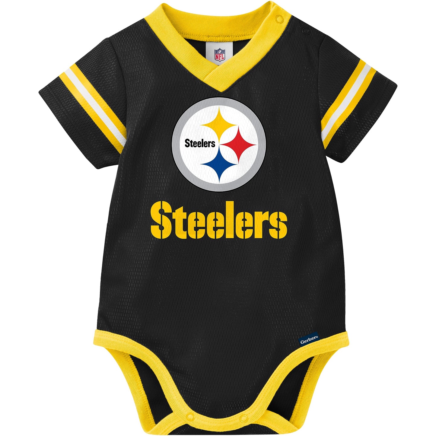 Gerber Unisex Baby Baby Boys NFL Jersey Onesie Bodysuit, Team Color, 6-12 Months