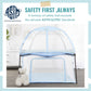 Dream On Me Ziggy Square Playpen With Canopy | Baby Playpen | Portable And Lightweight | Playpen For Babies And Toddler | Blue