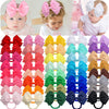 C  Llot 40 Colors Baby Bow Headbands 5' Hair Bows Super Soft Nylon Headbands For Baby Girls Infants Preemie And Newborn Kids Ha