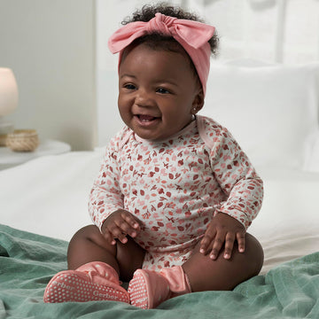 Gerber Baby Girl'S 6-Pack Long-Sleeve Onesies Bodysuits, Leaves