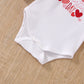 Twopumpkin My First Valentines Day Baby Girl Outfit Heart Onesie+Bell Bottoms+Headband Newborn Valentines Day Clothes Spring 3-6