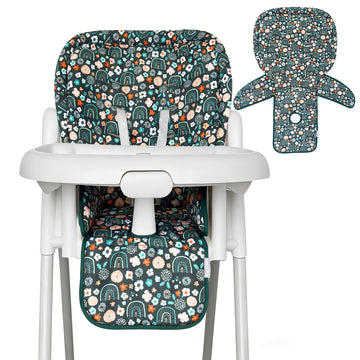 Baby High Chair Cover, Machine Washable High Chair Cushion Pad, Waterproof & Soft, Fits 3-5 Point Harness Chairs, High Chair Rep