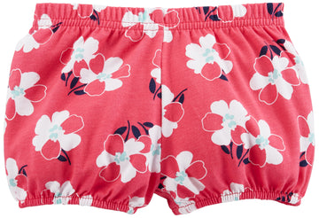 Simple Joys By Carter'S Baby Girls' 3-Pack Romper, Sunsuit And Dress, Mint Green Cherry/Navy Stripe/Pink Floral, 12 Months