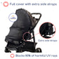 Stroller Sun Shade (Xl Original) - Universal Adjustable Spf 30+ Sunshade With See Through, Strollers Canopy Stroller Shade Exten