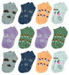 Gelante 12 Pairs Girl Children Toddler Kids Cotton Ankle Socks Sk107 (0-2)