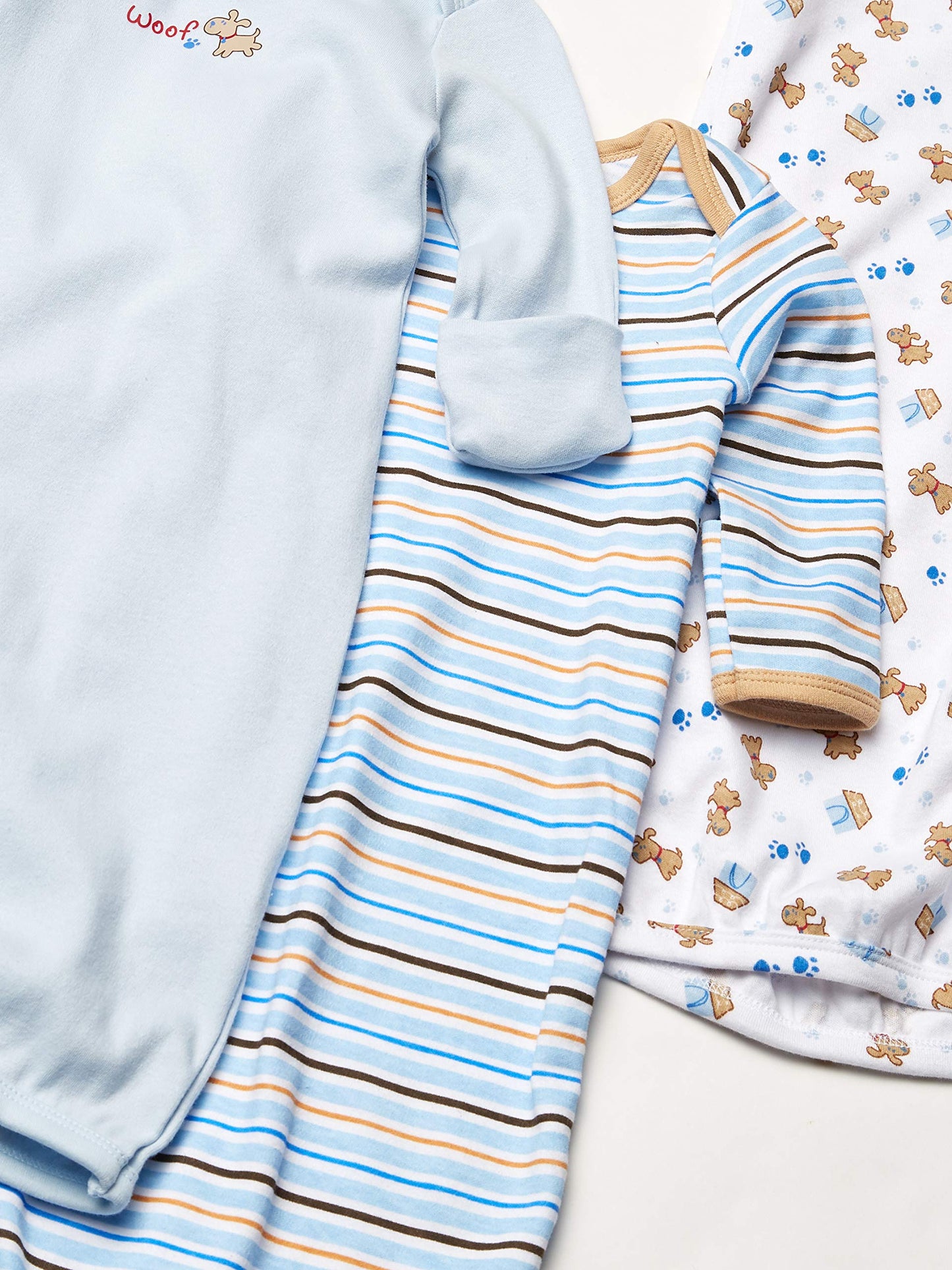 Luvable Friends Unisex Baby Cotton Gowns, Blue, Preemie-Newborn