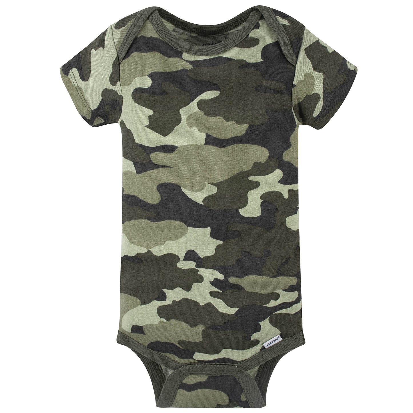 Gerber Baby Boys' 4-Pack Short Sleeve Onesies Bodysuits, Bear Green, Newborn