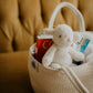 Parker Baby Rope Diaper Caddy Organizer - Nursery Storage Bin and Car Organizer for Diapers and Baby Wipes - Diaper Organizer fo