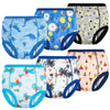 Moomoo Baby Potty Training Underwear For Boys Absorbent Cotton Training Pants Washable And Reusable 2T-7T 6 Packs